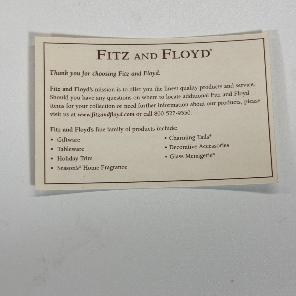 Fitz and Floyd Classics Christmas Winter Wonderland Octagonal Canape Plate Boxed - Picture 7 of 8